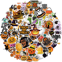 winthrop 100 Pcs Halloween Stickers Waterproof Bulk Vinyl Laptop Stickers Halloween Party Favors Best Choice for Halloween Party Decoration & Halloween Classroom Crafts